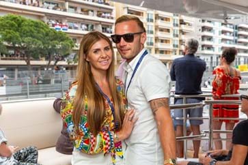 Andreas Weimann and wife Jennifer at the Monaco Grand Prix