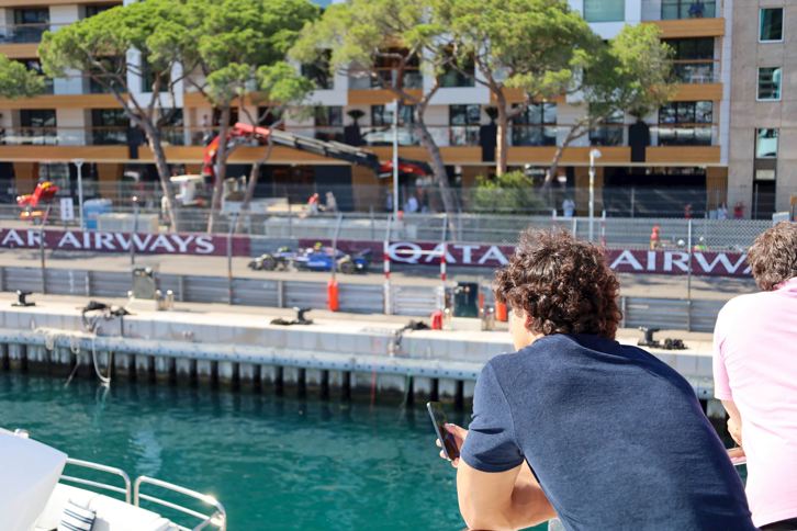 Watching Monaco Grand Prix From Yacht